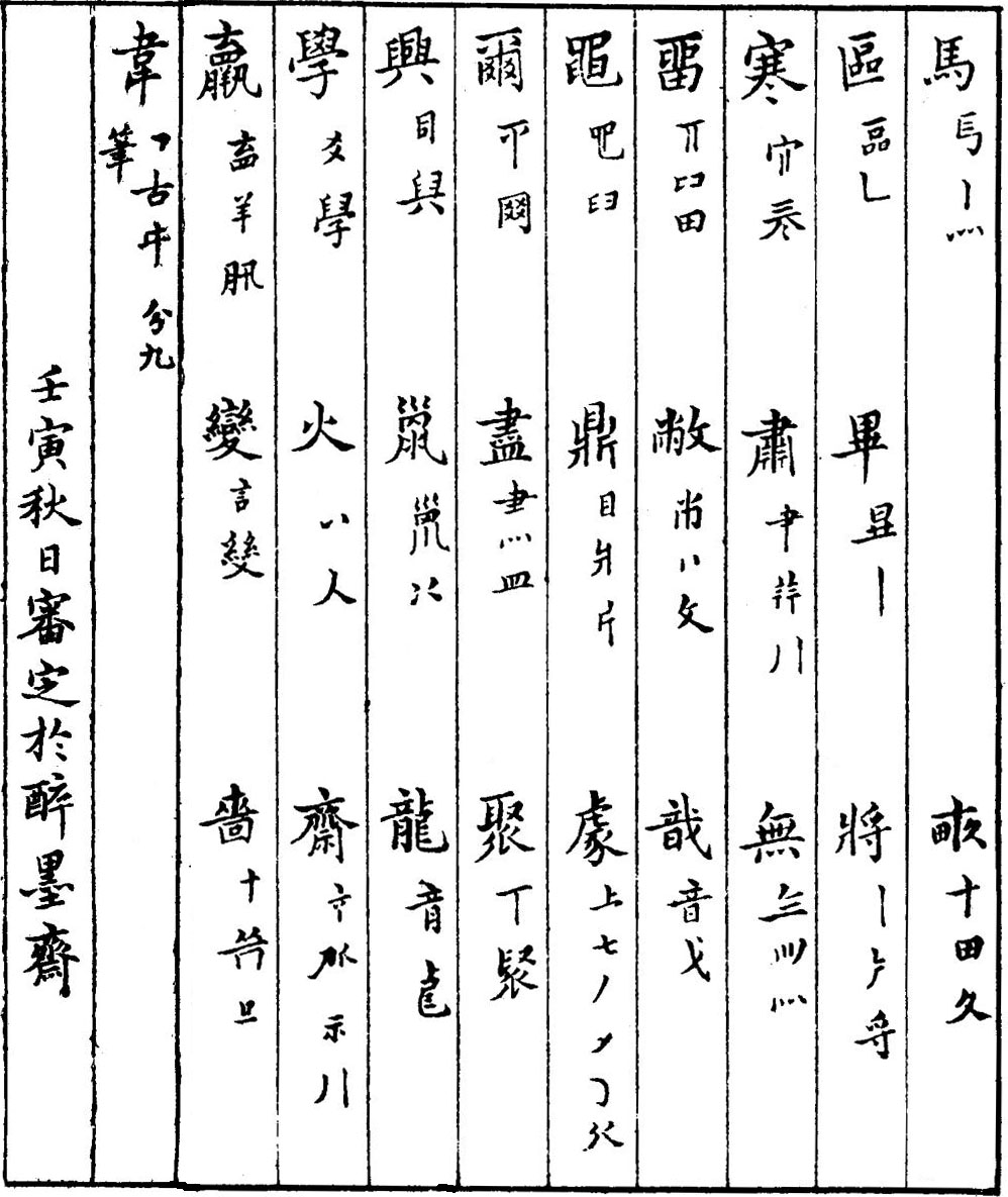 分笔先后 — 习字秘诀 0.1 文档